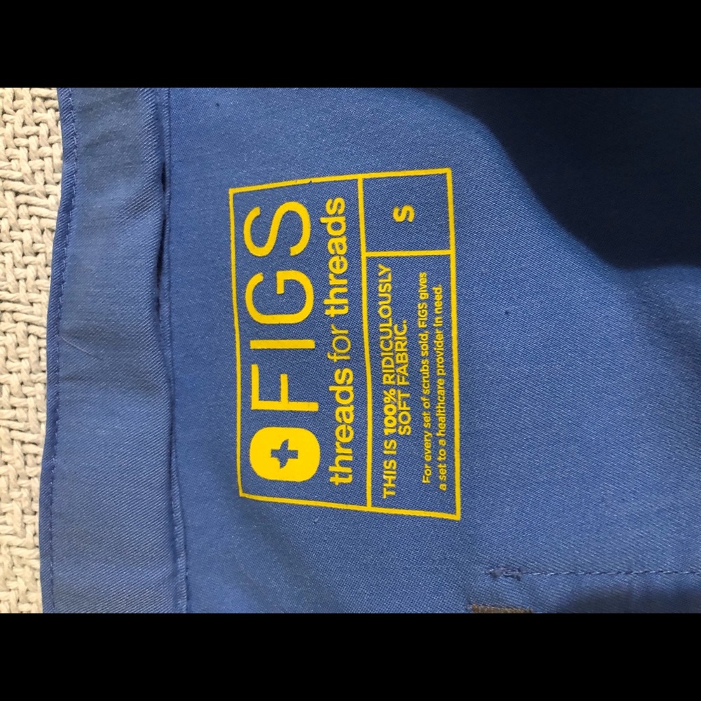 Figs ceil blue size small threads for threads technical scrub bottoms.